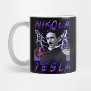 TESLA RAP BAND TEE Nikola Tesla Historic Inventor 90's Vintage Style Electricity Version 2 Mug